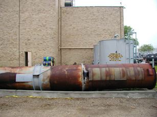 Stack at ground level